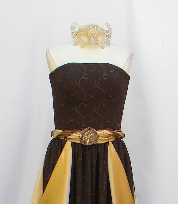 Leopard Print Green Mini Dress + Gold Belt | SilkFred US